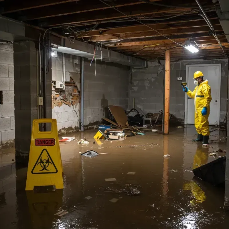 Flooded Basement Electrical Hazard in Muniz, TX Property